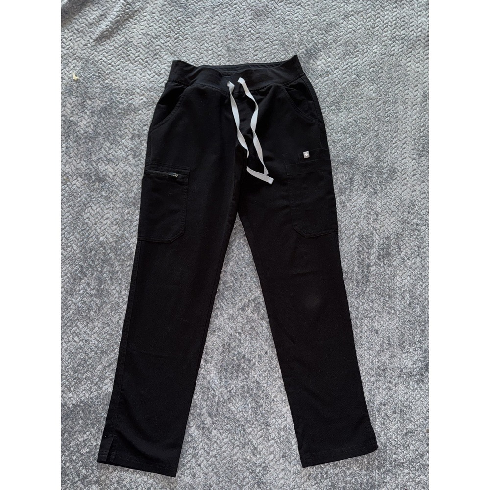 Figs Jogger Women Zamora Black Taper Technical Scrub Size Xsmall